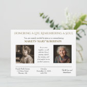 Personalized Celebration of Life Invitation 招待状 (スタンド正面)
