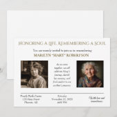 Personalized Celebration of Life Invitation 招待状 (正面/裏面)
