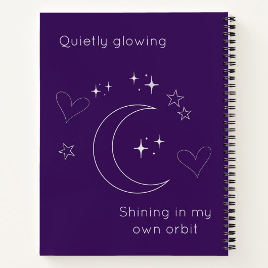 Personalized Celestial Design Spiral Notebook ノートブック (裏面)