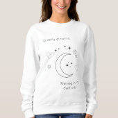 Personalized Celestial Design White Sweatshirt スウェットシャツ (正面)