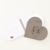 Personalized Celestial Floral Spiral Notebook ノートブック (内部)