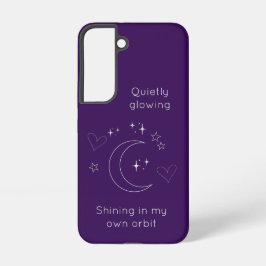 Personalized Celestial Line Art Purple Phone Case Samsung Galaxy S22ケース
