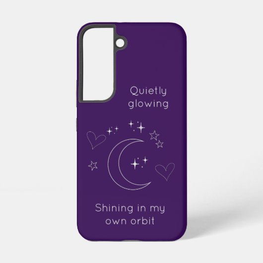 Personalized Celestial Line Art Purple Phone Case Samsung Galaxyケース (裏面)