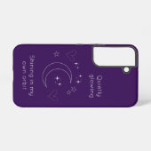 Personalized Celestial Line Art Purple Phone Case Samsung Galaxyケース (裏面横)