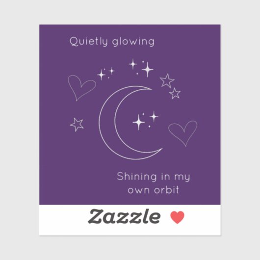 Personalized Celestial Moon & Stars Laptop Sticker シール (シート)