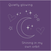 Personalized Celestial Moon & Stars Laptop Sticker シール (正面)
