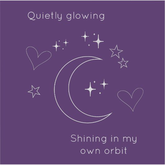 Personalized Celestial Moon & Stars Laptop Sticker シール (正面)