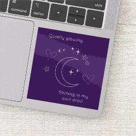 Personalized Celestial Moon & Stars Laptop Sticker シール