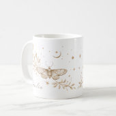 Personalized Celestial Moth Mug コーヒーマグカップ (正面左)