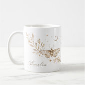 Personalized Celestial Moth Mug コーヒーマグカップ (左)