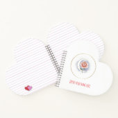 Personalized Celestial Rose Heart Spiral Notebook ノートブック (内部)