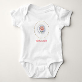 Personalized Celestial Rose & Moon Baby Bodysuit - ベビーボディスーツ
