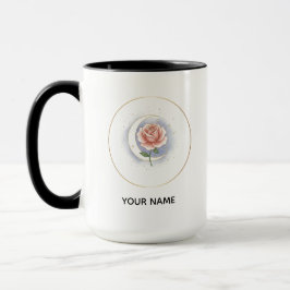 Personalized Celestial Rose & Moon Mug - Custom Na マグカップ