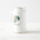 Personalized Celtic Lanterns Irish Beer Stein ビールジョッキ (正面左)