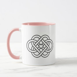 Personalized Celtic Love Knot Heart Coffee Mug マグカップ