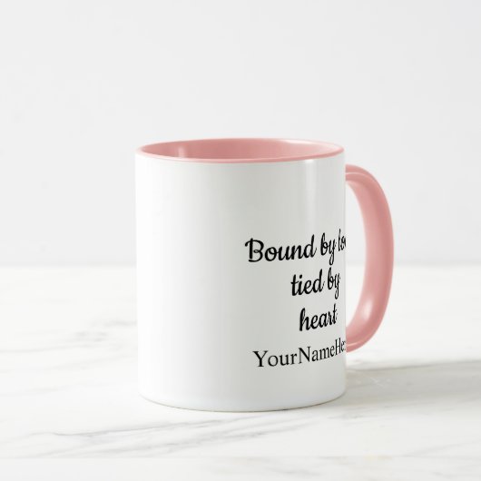 Personalized Celtic Love Knot Heart Coffee Mug マグカップ (正面右)