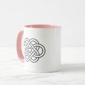 Personalized Celtic Love Knot Heart Coffee Mug マグカップ (正面左)