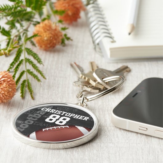 Personalized Chalkboard American Football キーホルダー (側面)
