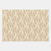 Personalized Champagne Beige Elegant Wedding  ラッピングペーパーシート (正面)