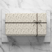 Personalized Champagne Beige Elegant Wedding  ラッピングペーパーシート