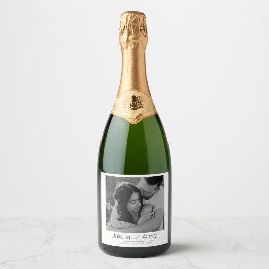 Personalized Champagne Bottle Label スパークリングワインラベル (正面)