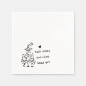 Personalized Champagne Glass Tower Wedding Napkins スタンダードカクテルナプキン (正面)