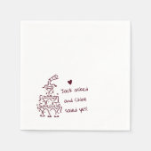 Personalized Champagne Glass Tower Wedding Napkins スタンダードカクテルナプキン (正面)