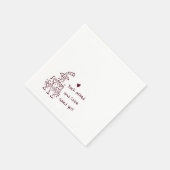 Personalized Champagne Glass Tower Wedding Napkins スタンダードカクテルナプキン (角)