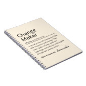 Personalized Change Maker Definition ノートブック (右側)
