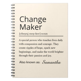 Personalized Change Maker Definition ノートブック