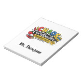 Personalized Chaos  Coordinator Teacher  ノートパッド (回転)