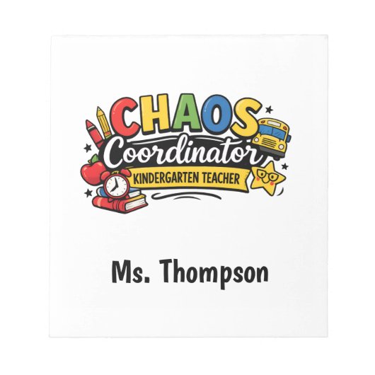 Personalized Chaos  Coordinator Teacher  ノートパッド (正面)