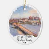 Personalized Charleston, Custom South Carolina セラミックオーナメント (左)