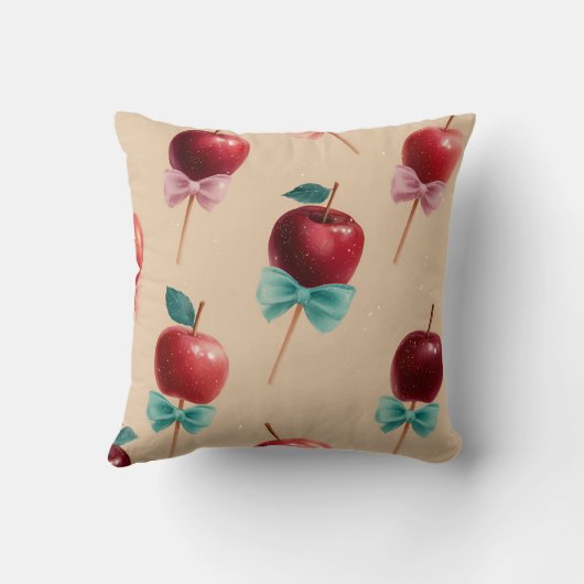 Personalized Charming Candy Apple Pattern クッション (裏面)