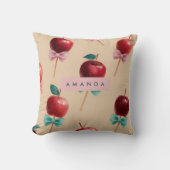 Personalized Charming Candy Apple Pattern クッション (正面)