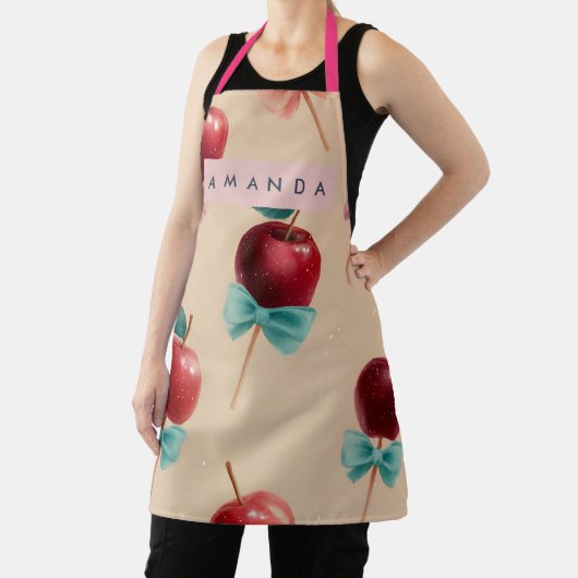 Personalized Charming Candy Apple Pattern Apron エプロン (インサイチュ)