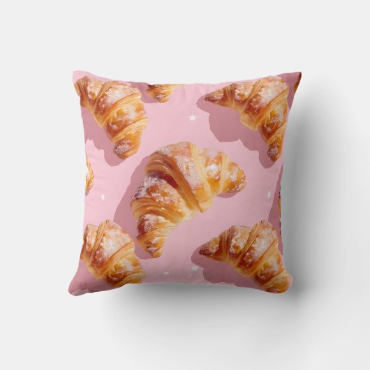Personalized Charming Croissant Delight クッション (裏面)