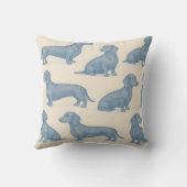 Personalized Charming Elegant Dachshund Pattern クッション (裏面)