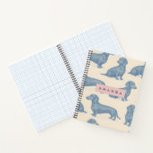 Personalized Charming Elegant Dachshund Pattern ノートブック (内部)