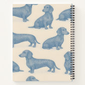 Personalized Charming Elegant Dachshund Pattern ノートブック (裏面)