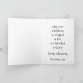 Personalized Charming Rabbit Christmas Card カード (内部)