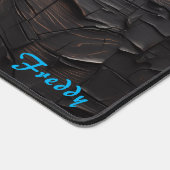 Personalized Charred Wood Image Desk Mat デスクマット (コーナー)