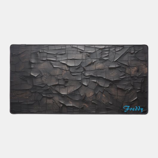 Personalized Charred Wood Image Desk Mat デスクマット (正面)