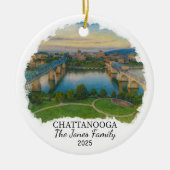 Personalized Chattanooga Ornament, Tennessee セラミックオーナメント (正面)