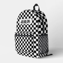 Personalized Checkerboard Backpack for Kids
