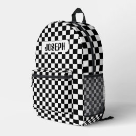 Personalized Checkerboard Backpack for Kids プリントバックパック