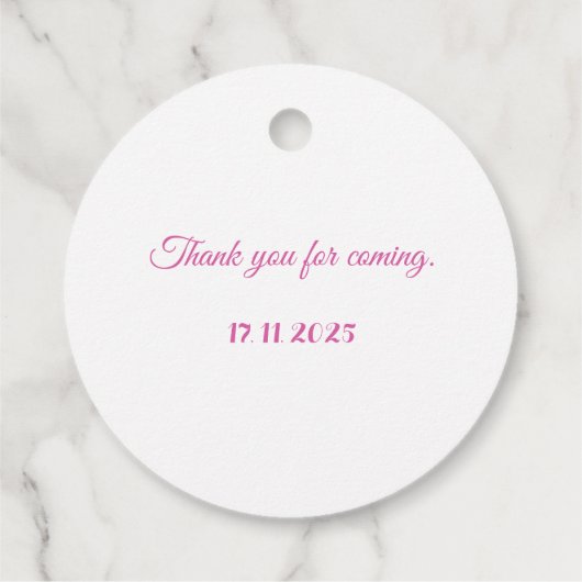 Personalized Checkered Cowgirl Pattern フェイバータグ (裏面)