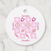 Personalized Checkered Cowgirl Pattern フェイバータグ (正面)