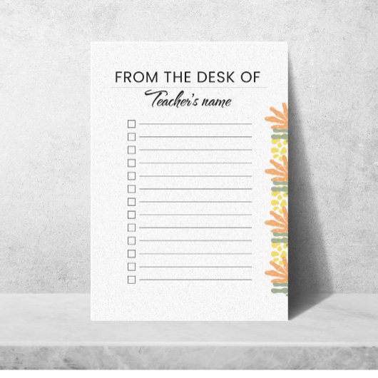 Personalized Checklist Note Pad  ポストイット