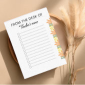 Personalized Checklist Note Pad ポストイット